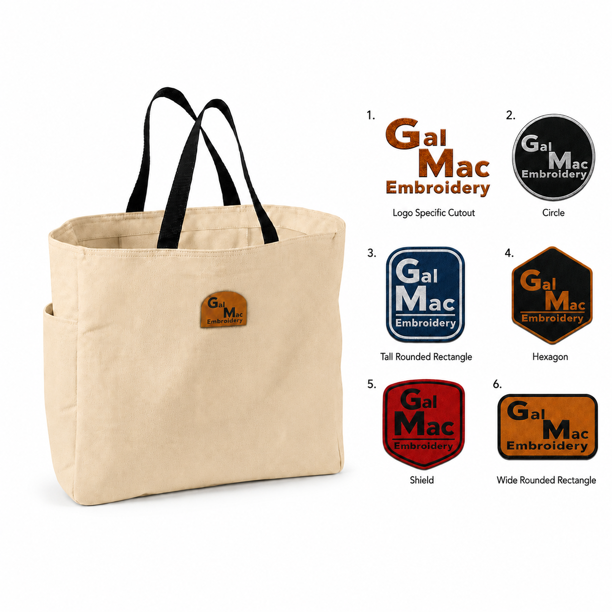 Customizable 'Leather Patch' Tote Bags