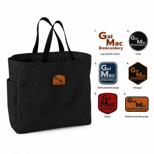 Customizable 'Leather Patch' Tote Bags