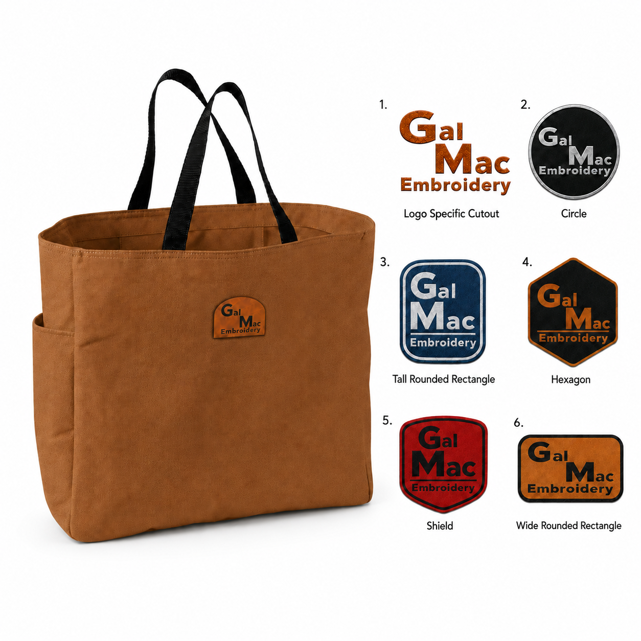 Customizable 'Leather Patch' Tote Bags