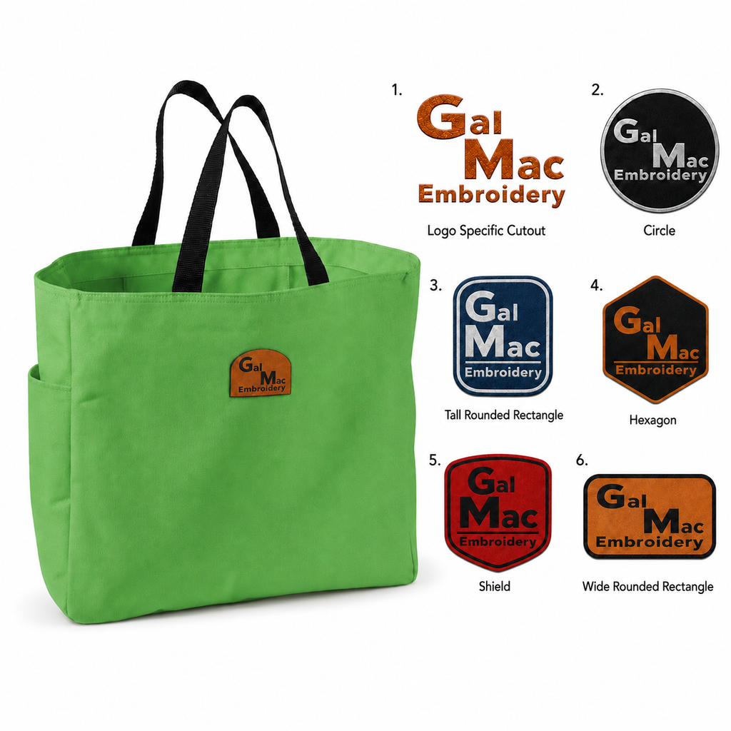 Customizable 'Leather Patch' Tote Bags