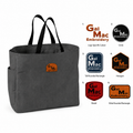 Customizable 'Leather Patch' Tote Bags