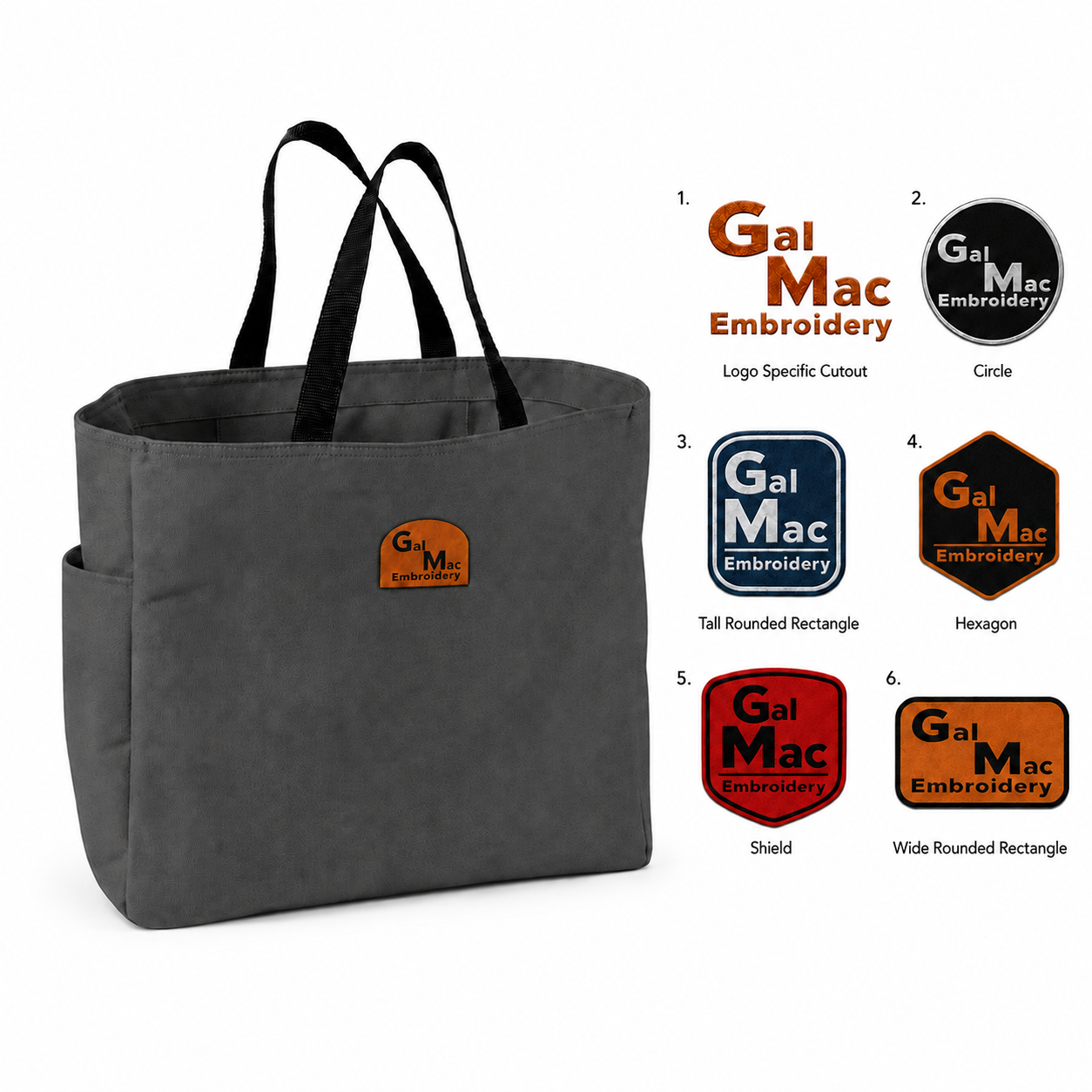 Customizable 'Leather Patch' Tote Bags