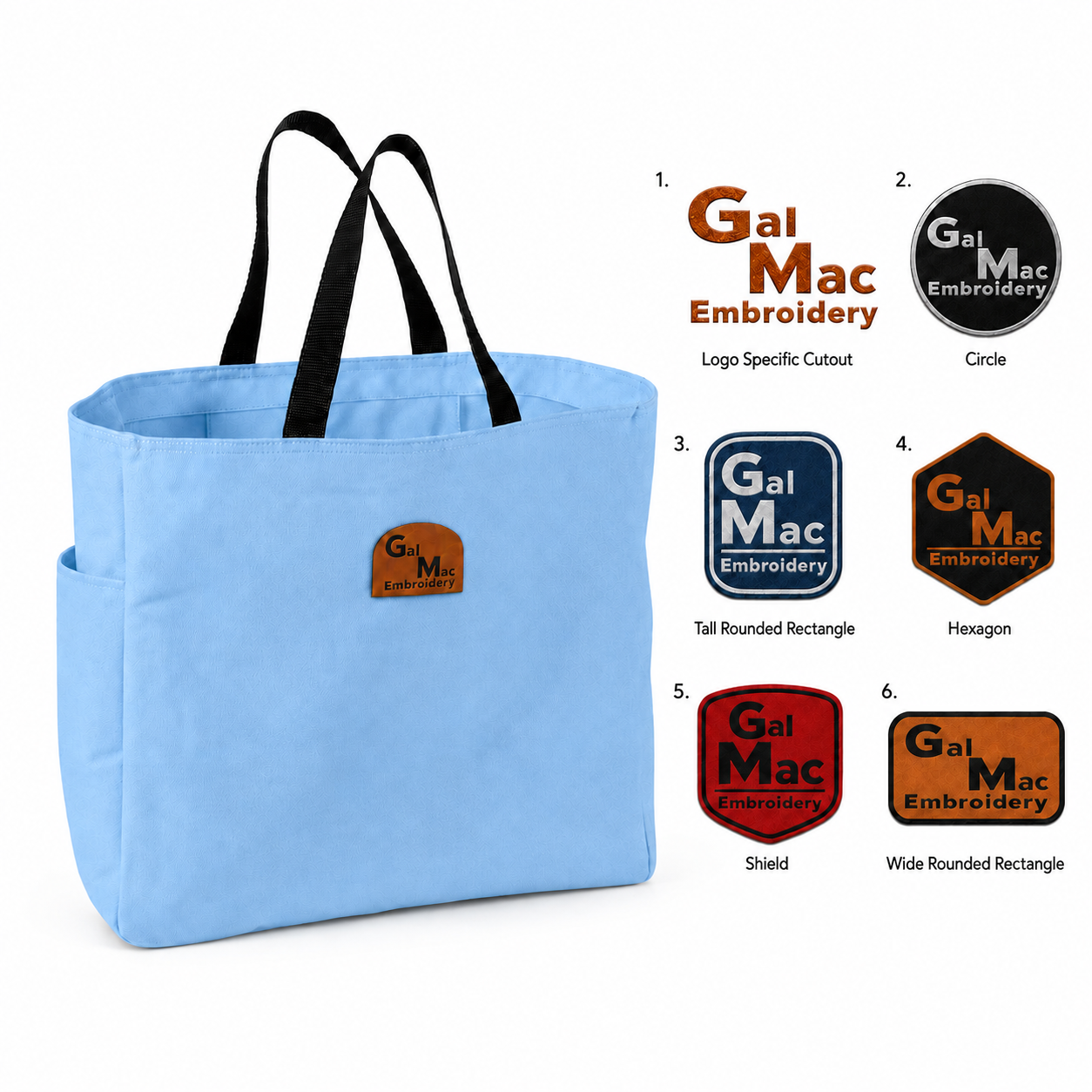 Customizable 'Leather Patch' Tote Bags