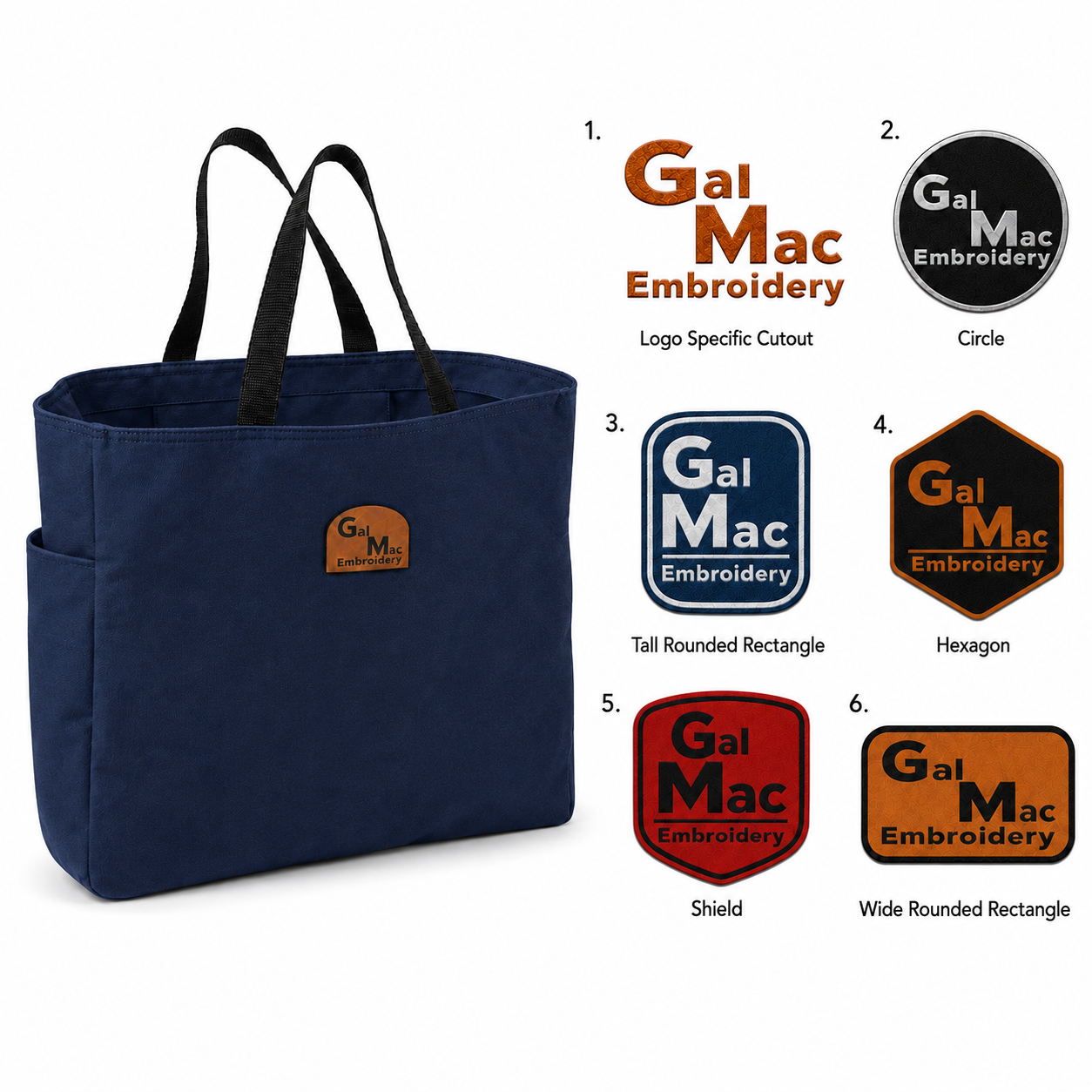 Customizable 'Leather Patch' Tote Bags