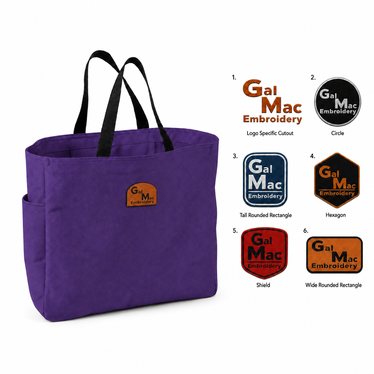 Customizable 'Leather Patch' Tote Bags