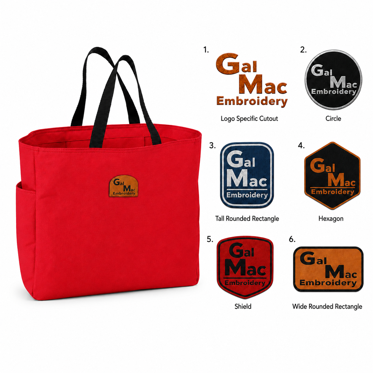 Customizable 'Leather Patch' Tote Bags